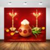 BELECO 10x6.5ft Fabric Indian Happy Pongal Backdrop Traditional Pot Rangoli Harvest Festival Background India Harvest Pongal Party Decorations Banner Photoshoot Studio Props view 2