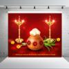 BELECO 10x6.5ft Fabric Indian Happy Pongal Backdrop Traditional Pot Rangoli Harvest Festival Background India Harvest Pongal Party Decorations Banner Photoshoot Studio Props view 3