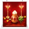 BELECO 10x6.5ft Fabric Indian Happy Pongal Backdrop Traditional Pot Rangoli Harvest Festival Background India Harvest Pongal Party Decorations Banner Photoshoot Studio Props view 4