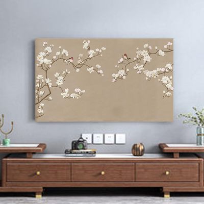 Colorful Floral Pattern TV Dust Protection Cover, Curved Screen Desktop Wall Mounted Monitor Screen Protector Living Room and Bedroom Decoration(Size:19in(46x35cm),Color:B)