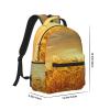 YQxwJL Wheat Field Print Laptop Backpack,Personal Item Travel Bag,Travel Backpack Carry On Flight Approved view 2