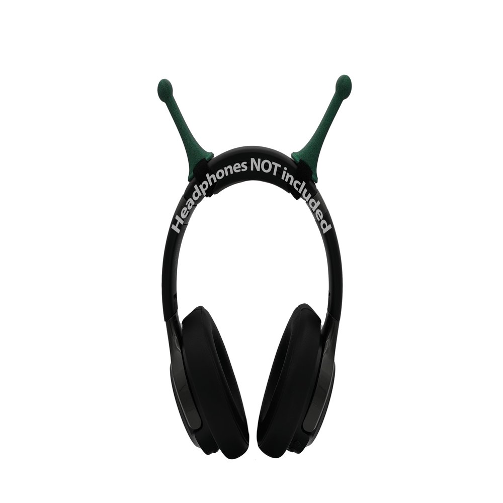 Small Alien Antenna for Headphones (Emerald Sparkle)
