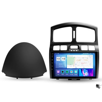 ottspu Android 12 Wireless Car-Play & Android Auto Car Stereo, Car Stereo Compatible with Hyundai Santa Fe 2001-2012, 9" Head Unit Touchscreen with FM RDS GPS SWC Rear Camera,M500s
