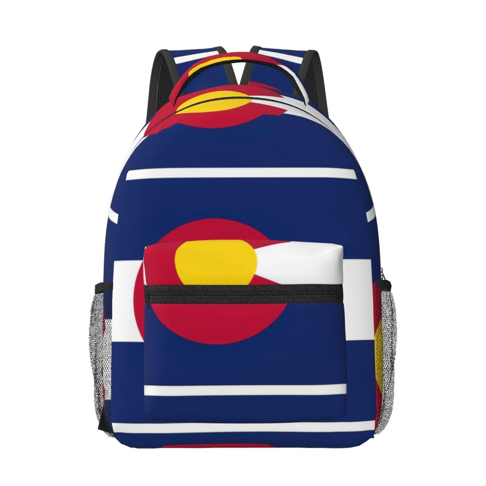 YQxwJL Colorado State Flag Print Travel Backpack Carry On Flight Approved,Water-Resistant Laptop Backpack For Men Women