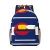 YQxwJL Colorado State Flag Print Travel Backpack Carry On Flight Approved,Water-Resistant Laptop Backpack For Men Women view 1
