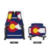 YQxwJL Colorado State Flag Print Travel Backpack Carry On Flight Approved,Water-Resistant Laptop Backpack For Men Women view 3