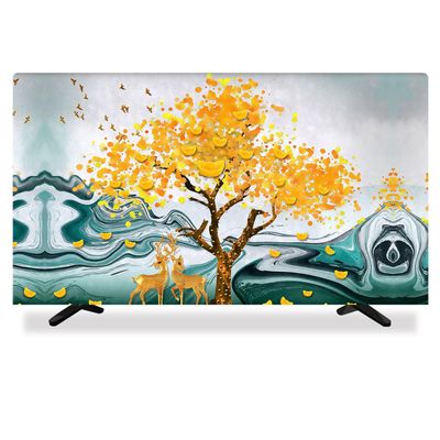 32-85 Inches TV Cover Dust Proof TV Screen Protector For LCD LED Indoor Bedroom Living Room Decoration Television Dust Cover(Size:80IN,Color:B)