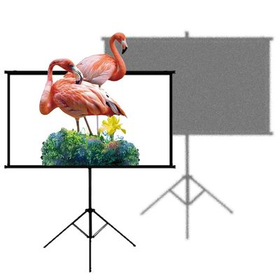 OUKEJNM Projector Screen Tripod Stand Wall Mount 2 in 1 Portable Projection Screen, Indoor/Outdoor 60/72-INCH Movie Screen, Easy to Clean(72inch-4:3)