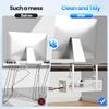 Cable Management Under Desk Tray, No Drill Cable Management Box with Clamp for Wire Organization, Cord Organizer for Office, Home - No Damage to Desk (White) view 4
