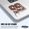 Custom Football Number Name Sticker - Personalized Team Decal Stickers - Waterproof Vinyl Sticker for Laptop, Water Bottles, Phone, Kindle Decor - Football Lover Gift view 2