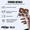 Custom Football Number Name Sticker - Personalized Team Decal Stickers - Waterproof Vinyl Sticker for Laptop, Water Bottles, Phone, Kindle Decor - Football Lover Gift view 4