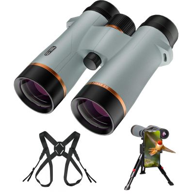 10x42 Professional ED Binoculars for Adults High Powered with Binocular Harness Strap, Phone Adapter and Tripod, Large View Waterproof Binoculars for Hunting Bird Watching Cruise Ship Travel Hiking