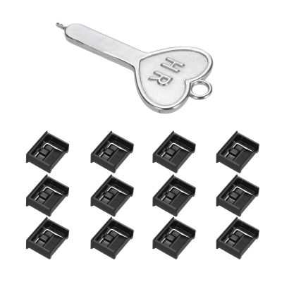 MECCANIXITY 12 Port Blocker Locking USB Port/Dust PC Blocker with Coded Key,Black