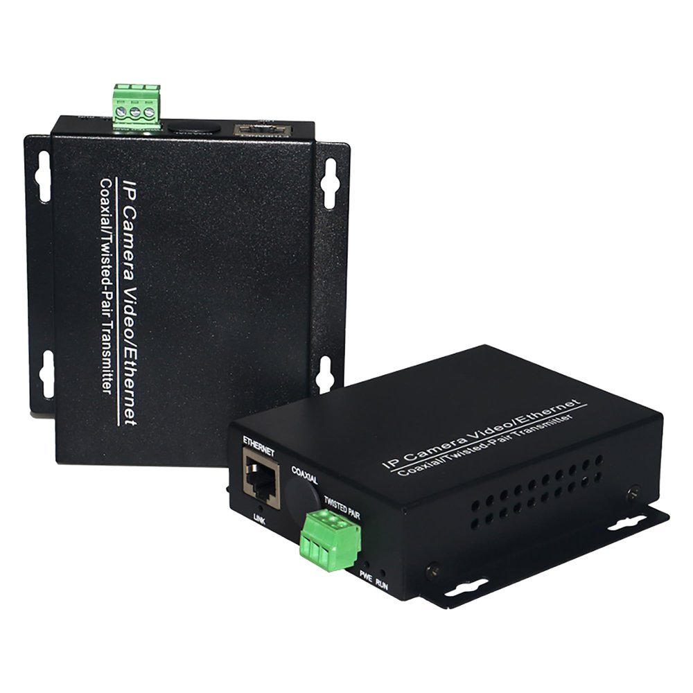 Hebbeko IP Ethernet Extenders Over Twisted Pair Telephone Wires Phone Lines up to 1Km for HD Network IP Camera, 1 Pair