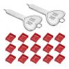 MECCANIXITY 15 Port Blocker Locking USB Port/Dust PC Blocker with Coded Key,Red view 1