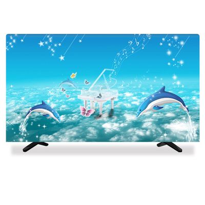 32-85in Indoor Dustproof TV Cover LCD/LED Protective Cover TV Dust Cover Liquid Crystal Display Protective Case Dustproof TV Screen Protector(Size:80IN,Color:C)