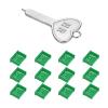 MECCANIXITY 12 Port Blocker Locking USB Port/Dust PC Blocker with Coded Key,Green view 1