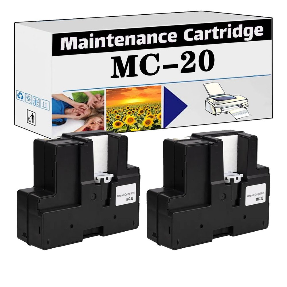 Compatible MC-20 MC20 Maintenance Cartridge Waste Ink Tank, Work for Canon PRO-500 PRO-1000 Printers 2 Pack