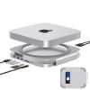 GEWOKLIY Mac mini Dock and Stand with NVMe/SATA M.2 SSD Enclosure, USB-A/C Connector, TF/SD Card Reader, Compatible with Mac M1/M2. view 1