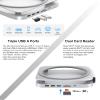 GEWOKLIY Mac mini Dock and Stand with NVMe/SATA M.2 SSD Enclosure, USB-A/C Connector, TF/SD Card Reader, Compatible with Mac M1/M2. view 4