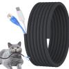 3/8 inch Cord Protectors from Pets No Chew, 10ft Wire Protector Cord Covers for Pets, Flexible Cable Management Sleeve for USB Power Cords Audio Video Cords Phone Charging Cables, Black view 1