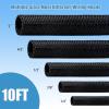 3/8 inch Cord Protectors from Pets No Chew, 10ft Wire Protector Cord Covers for Pets, Flexible Cable Management Sleeve for USB Power Cords Audio Video Cords Phone Charging Cables, Black view 4
