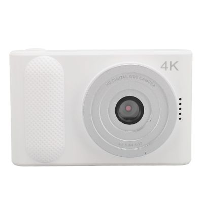 Dpofirs 4K Digital Camera, 16X Zoom Video Camera Camcorder Autofocus with 2.4 Inch TFT Screen, Portable 48MP HD Travel Camera for Selfie Vlogging (White)