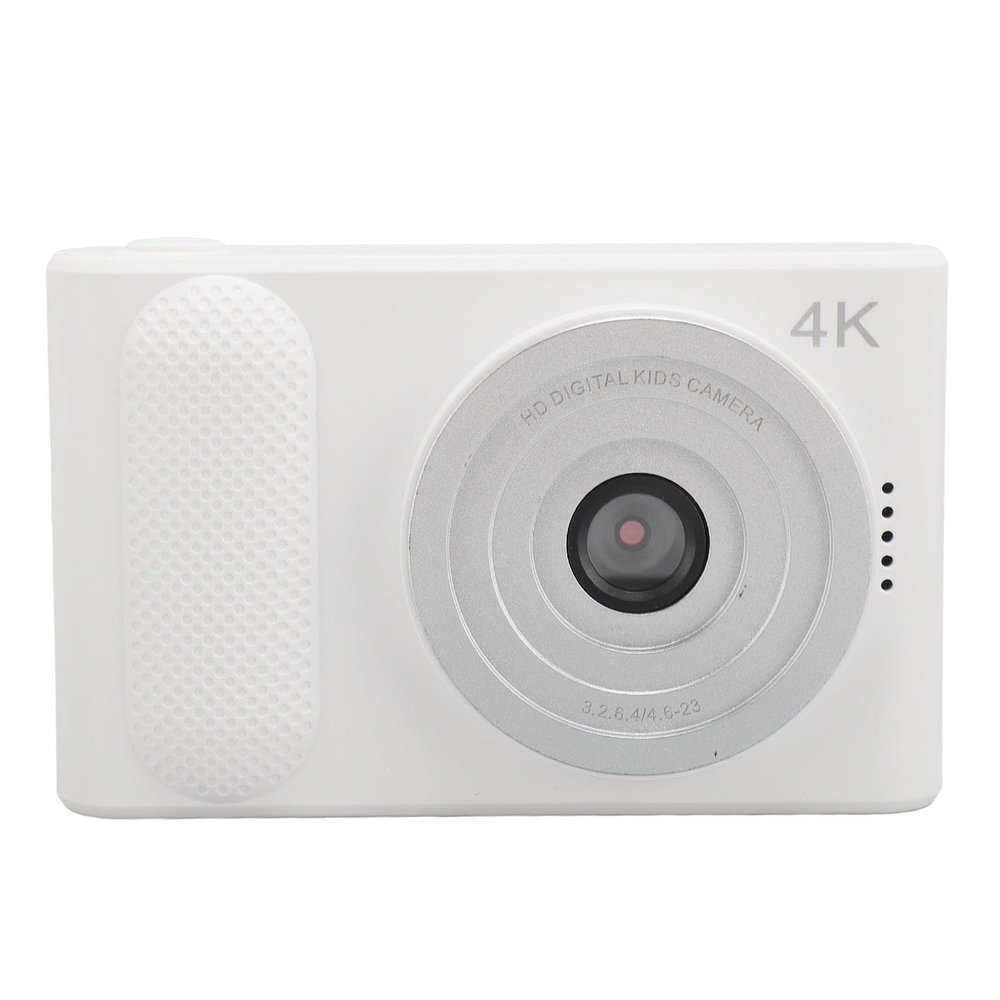 Dpofirs 4K Digital Camera, 16X Zoom Video Camera Camcorder Autofocus with 2.4 Inch TFT Screen, Portable 48MP HD Travel Camera for Selfie Vlogging (White)