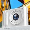 Dpofirs 4K Digital Camera, 16X Zoom Video Camera Camcorder Autofocus with 2.4 Inch TFT Screen, Portable 48MP HD Travel Camera for Selfie Vlogging (White) view 4