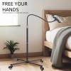 Adjustable Rolling Tablet Stand with Wheels - Heavy Duty Mobile iPad Holder for Desk, Kitchen, Office, or Bed - Compatible with iPad Pro/Air/Mini, Samsung Tablets, Fire HD, 10-13 Inch Devices view 2
