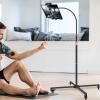 Adjustable Rolling Tablet Stand with Wheels - Heavy Duty Mobile iPad Holder for Desk, Kitchen, Office, or Bed - Compatible with iPad Pro/Air/Mini, Samsung Tablets, Fire HD, 10-13 Inch Devices view 4