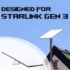 KNUOPYT Starlink Gen 3 Mount, Adjustable Mounting Kit Compatible with V3 Starlink Standard Dish, 18Inch Wall/Roof Mount for Starlink(Include Pole Mount with Starlink Gen 3 Pipe Adapter) view 4