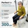 Eosprim Toilet Seat Risers for Seniors Elongated, Raised Toilet Seat with Handles, Toilet Safety Frames & Rails for Elderly and Handicap, Elevated Shower Commode Chair with Arms, Toilet Lift Grab Bar view 2