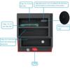 2.5"/3.5" USB 3.0 to 2 SATA 1 IDE Port External HDD Hard Drive Disk Docking Station Card Reader USB3.0 Hub OTB/OTC view 3
