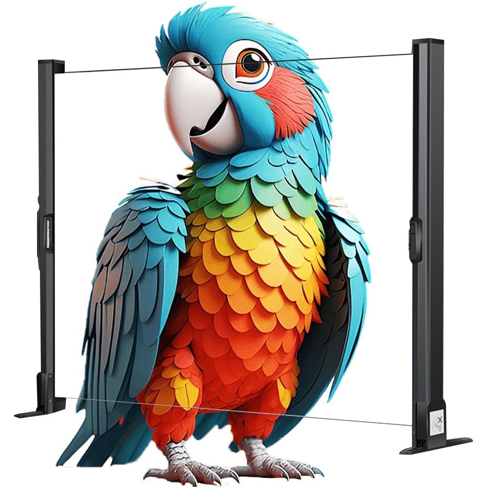 OUKEJNM 40" 50" Tabletop Screen Portable Projection Screen, Mobile Projector Screen, Lightweight Retractable Movie Screen, Indoor Outdoor Home Cinema(50inch-4:3)