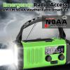 Hand Crank Emergency Radio,37000mWhSolar Powered Hand Crank Portable NOAA AM FM Weather Radio with 3Mode Flashlight and Reading Light,Cell Phone Charger,Home and Emergency Distress Signal (Green) view 4