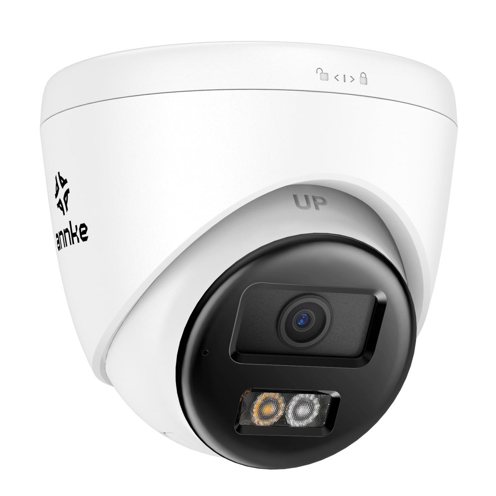 ANNKE 4K Ultra HD PoE Security Camera System, Surpport Two-Way Talk, Human& Vehicle Detection, Smart Dual Light Night Vision, Flash&Audio Alarm, IP67 Waterproof, Build in 512GB SD Card Slot, 4mm Lens