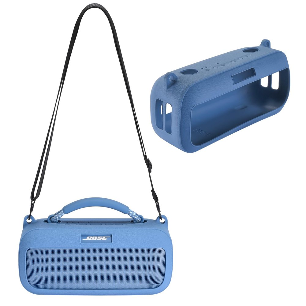 DGSYMLXGS Silicone case, Suitable for Bose SoundLink Max Speaker, Portable Outdoor Travel Work Essential Protective case (Blue)