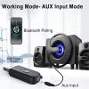 USB Bluetooth Receiver, Bluetooth 5.0 Wireless Audio Adapter 3.5mm Aux Adapter Handsfree Car Kit Music Receiver for Home/Car Stereo Sound System, Speaker Support Wireless Music&Handsfree Calls view 2