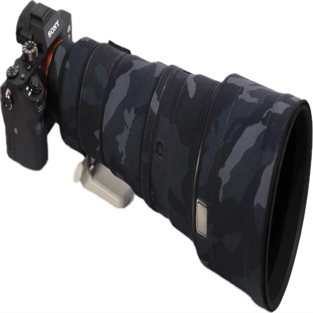 Rolanpro Waterproof Camouflage Lens Cover for Sony FE 300mm F2.8 GM OSS Lens Protective Sleeve Case for Sony 300mm Raincover-#8 Black Digital Waterproof