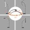 Lash Light for Eyelash Tech, Dimmable Half Moon Lash Lamp for Eyelash Extensions, Rotating, Adjustable LED Esthetician Light with Phone Holder (Black) view 4