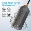 EIGSO Outdoor Power Strip Weatherproof, IPX6 Grade Waterproof Surge Protector with 3 AC Outlets, 5FT Heavy Duty Extension Cord for Indoor Outdoor, Crystal Black view 3