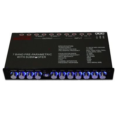 7 Segment Equalizer Car Audio EQ Tuning Crossover Amplifier 12V