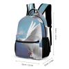 KLWQR Peace Dove Backpack for Women Men Lightweight Waterproof Backpack Set With Lunch Box Pencil Case Travel Laptop Backpack Casual Daypacks view 2