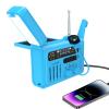 Emergency Crank Weather Radio,Hand Crank Radio, Solar AM/FM/NOAA Weather Portable Radio with Flashlight, Bluetooth Speaker, SOS Alert for Home OutdoorsCompass for Camping Survival view 1