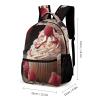 KLWQR Cupcake Dessert Backpack for Women Men Lightweight Waterproof Backpack Set With Lunch Box Pencil Case Travel Laptop Backpack Casual Daypacks view 2