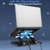 Multifunction Laptop Stand with Cooling Fan + 4Pcs USB Port, Height Adjustable Tablets Holder view 4
