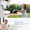 Hiseeu 5MP 360 Pan Tilt Camera WiFi Security Camera Outdoor Motion Tracking Floodlights Light Alarm,Color Night Vision,PC&Mobile Remote View with 128GB view 2