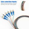 Bangun 6 Strand Singlemode 9/125 ST-UPC Fiber Pigtail, ST OS2 Fiber Optic Pigtail, Includes 6 Fiber Optic Fusion Splice Protective Shrink Sleeves view 4
