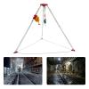 Cbhfmljd Confined Space Tripod Kit, 1200lbs Winch Rescue Tripod with Fall Arrester Confined Space Rescue Tripod Height Adjustable 65.62ft Wire for Down Wells, Road Construction, Fire Rescue view 4